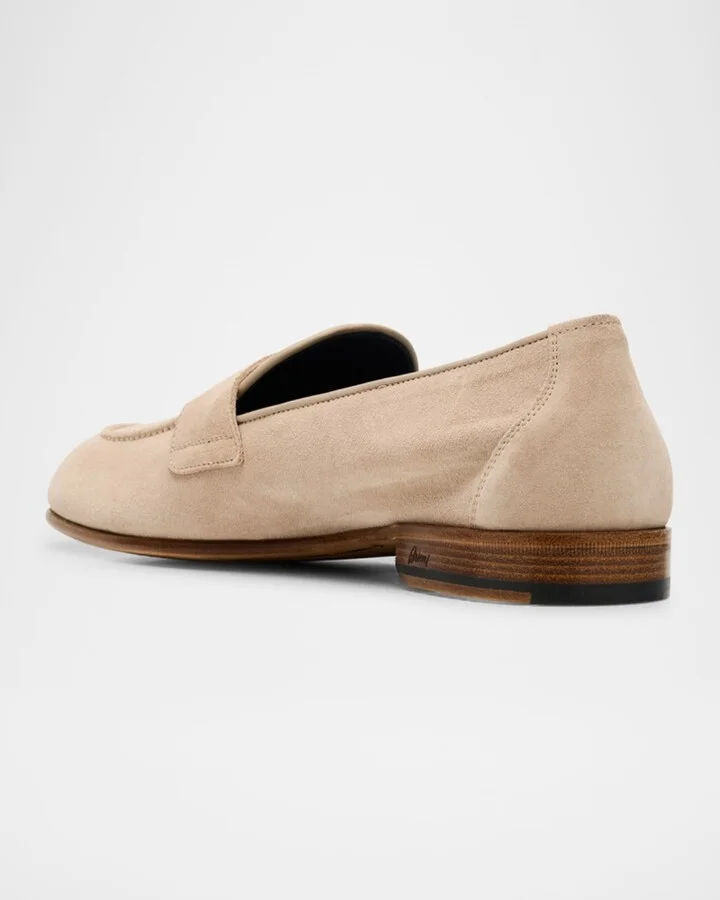 Men's Suede Penny Loafers - Image 8