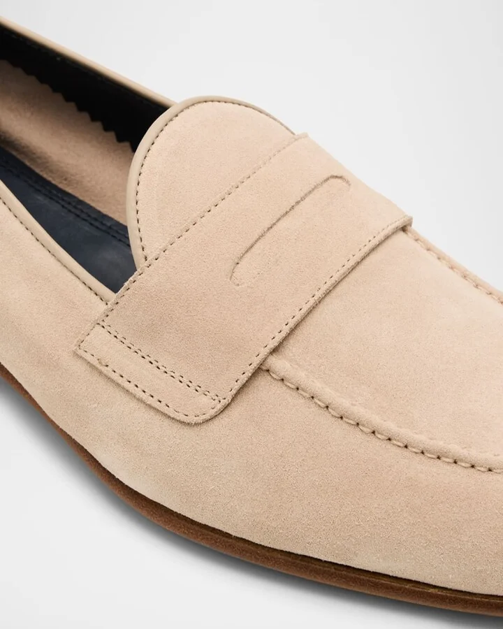 Men's Suede Penny Loafers - Image 10