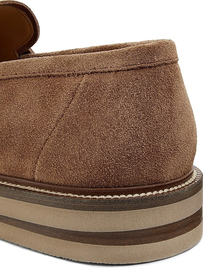 Men's Suede Penny Loafers - Medium Brown - Size 7 - Image 5