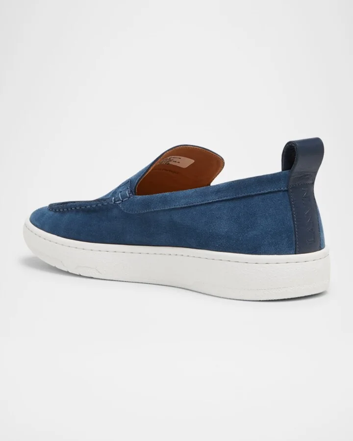 Men's Suede Rubber-Sole Loafers - Image 4