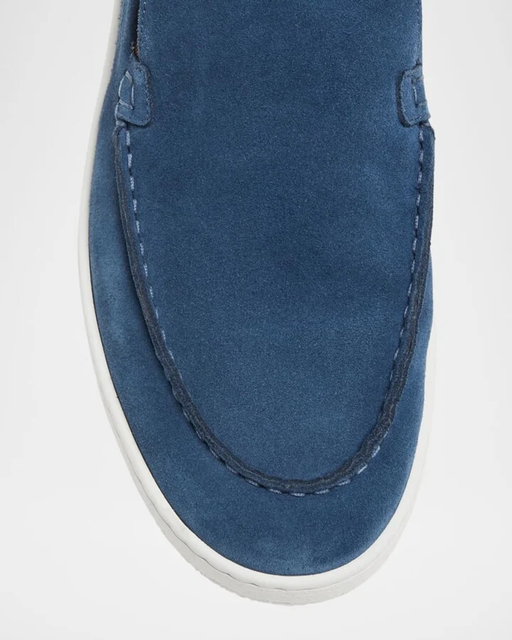 Men's Suede Rubber-Sole Loafers - Image 5