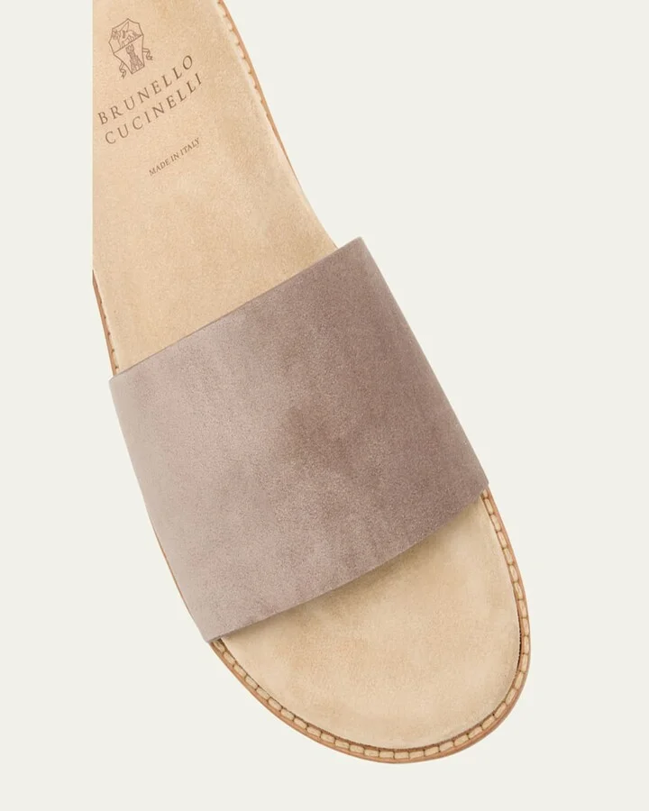 Men's Suede Slide Sandals - Image 2