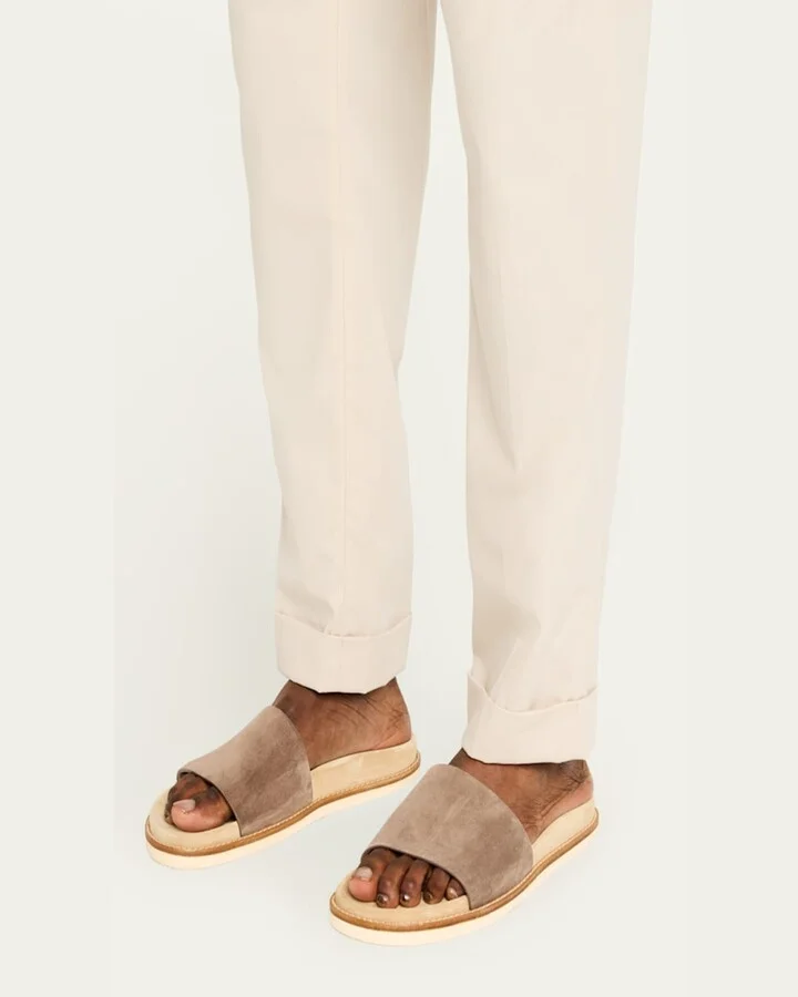 Men's Suede Slide Sandals - Image 3