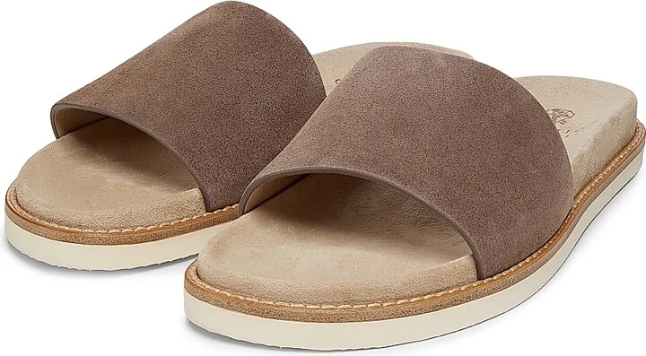 Men's Suede Slide Sandals - Brown - Size 9 - Image 2