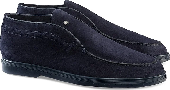 Men's Suede Slip-On Chukka Boots - Blu Ink - Size 6 - Image 2