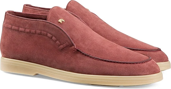 Men's Suede Slip-On Chukka Boots - Blu Ink - Size 6 - Image 5