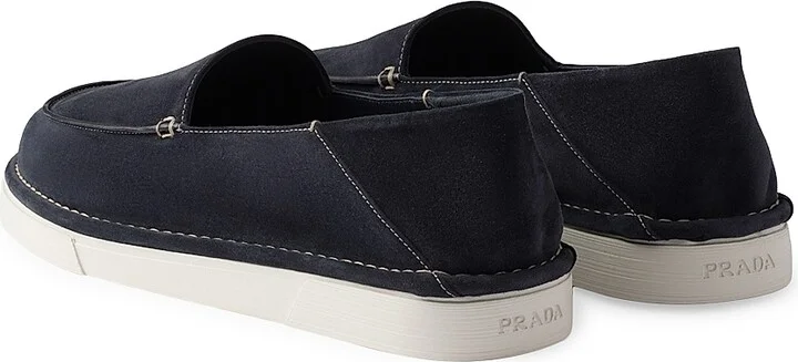 Men's Suede Slip-On Loafers - Blue - Size 6 - Image 3