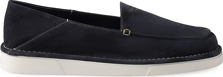 Men's Suede Slip-On Loafers - Blue - Size 6