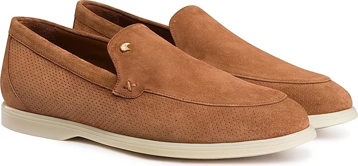 Men's Suede Slip-On Loafers - Leather Brown - Size 11 - Image 2