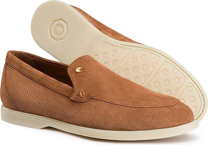 Men's Suede Slip-On Loafers - Leather Brown - Size 11 - Image 3