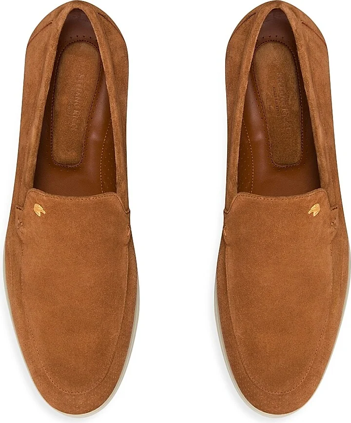 Men's Suede Slip-On Loafers - Leather Brown - Size 11 - Image 4