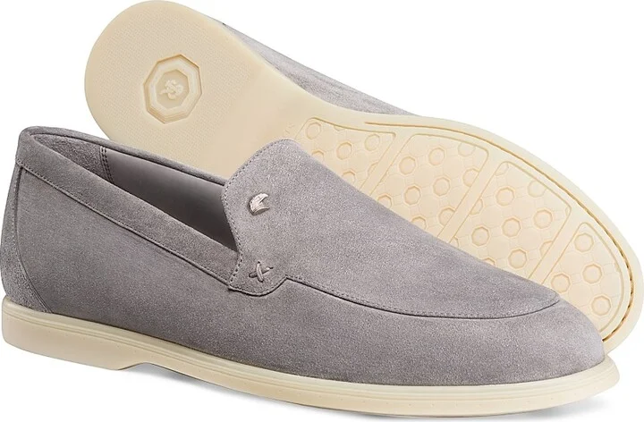 Men's Suede Slip-On Loafers - Light Blue - Size 5 - Image 6