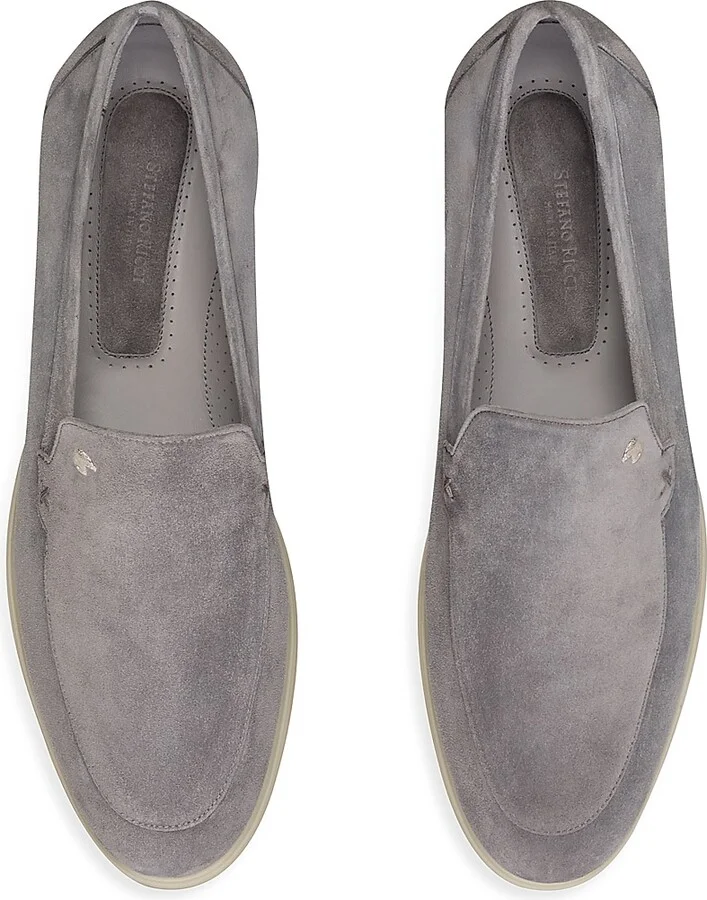 Men's Suede Slip-On Loafers - Light Blue - Size 5 - Image 7