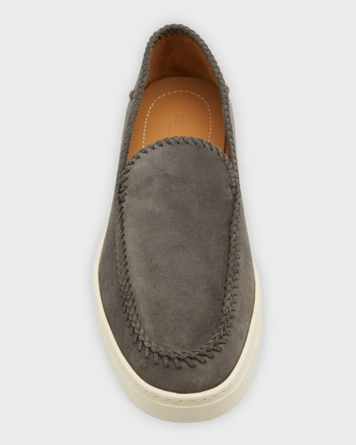 Men's Suede Slip-On Sneakers - Image 4