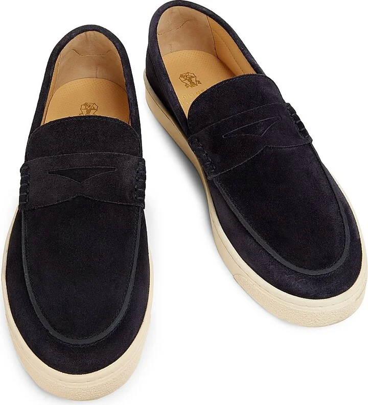 Men's Suede Sneakers - Dark Blue - Size 9 - Image 4