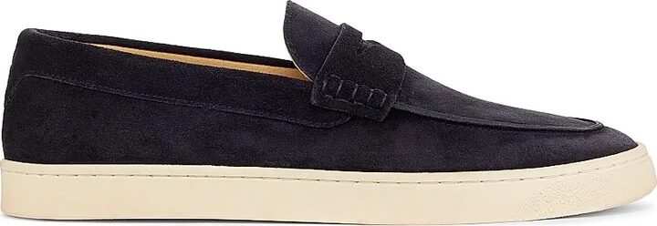 Men's Suede Sneakers - Dark Blue - Size 9