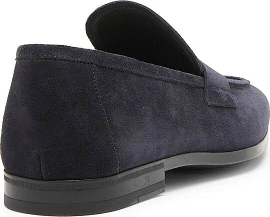 Men's Suede Square-Toed Loafers - Dark Blue - Size 11 - Image 3