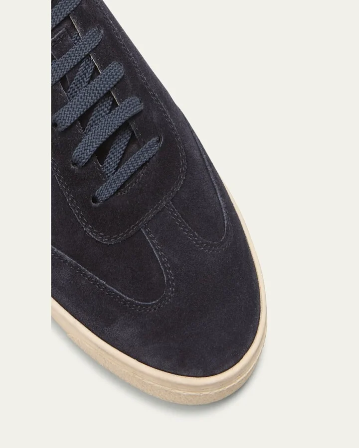 Men's Suede T-Toe Low-Top Sneakers - Image 8