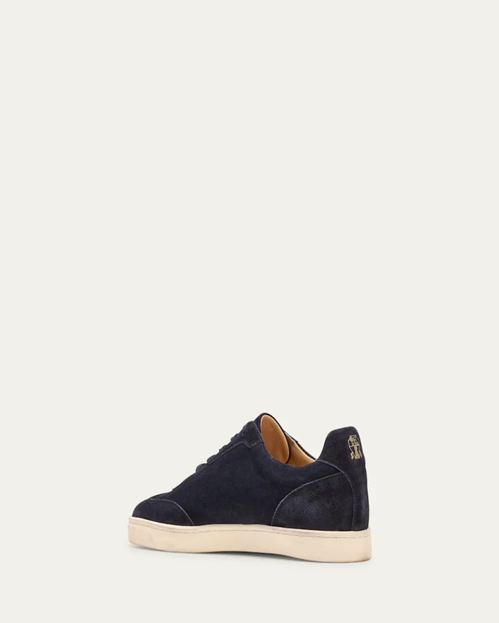 Men's Suede T-Toe Low-Top Sneakers - Image 11