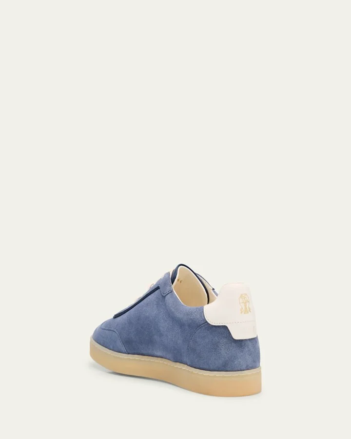 Men's Suede T-Toe Low-Top Sneakers - Image 2