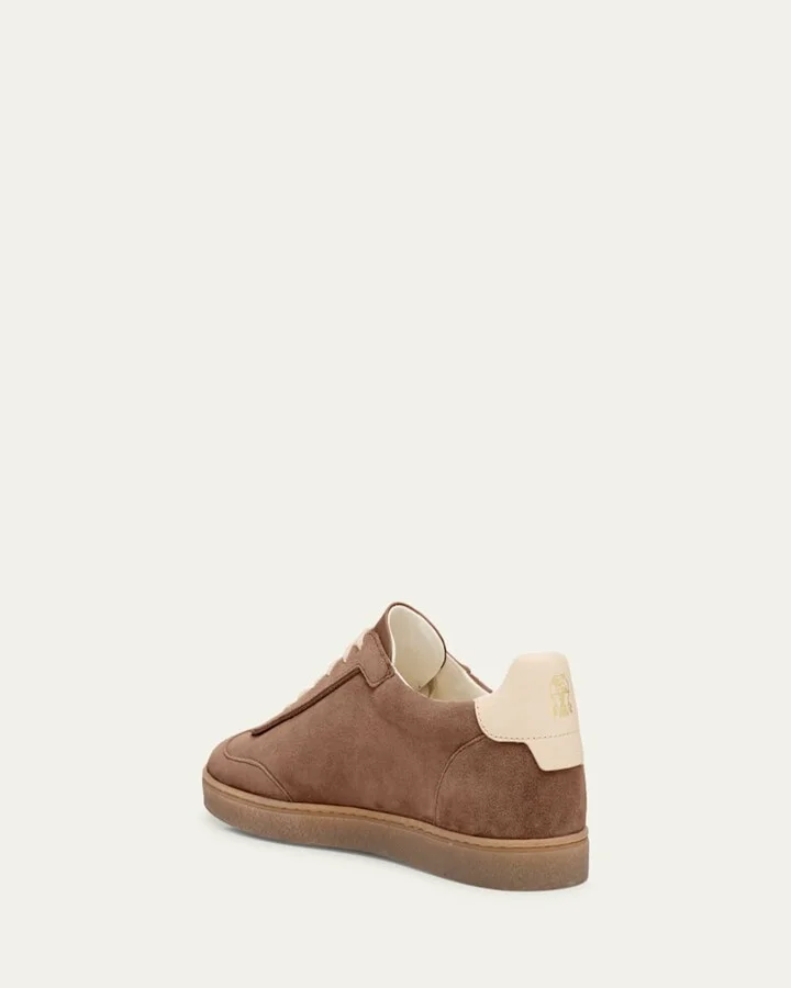 Men's Suede T-Toe Low-Top Sneakers - Image 6