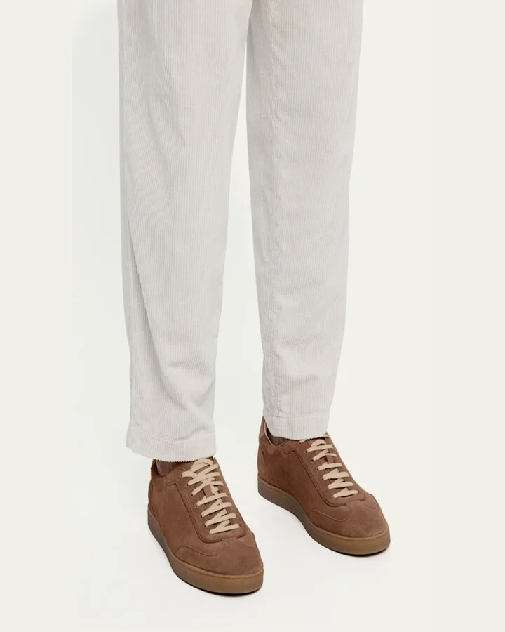 Men's Suede T-Toe Low-Top Sneakers - Image 7