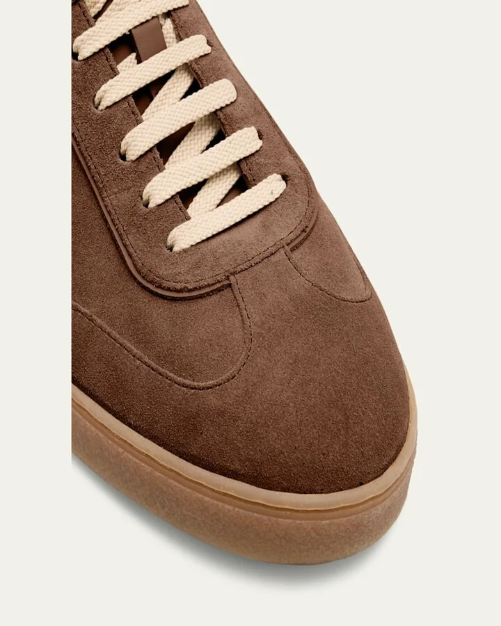 Men's Suede T-Toe Low-Top Sneakers - Image 8