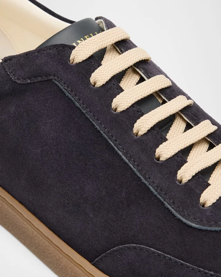 Men's Suede T-Toe Low-Top Sneakers - Image 2