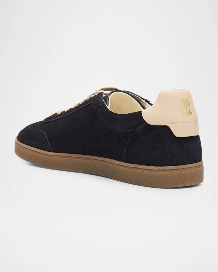 Men's Suede T-Toe Low-Top Sneakers - Image 4