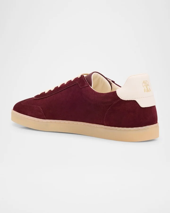 Men's Suede T-Toe Low-Top Sneakers - Image 8