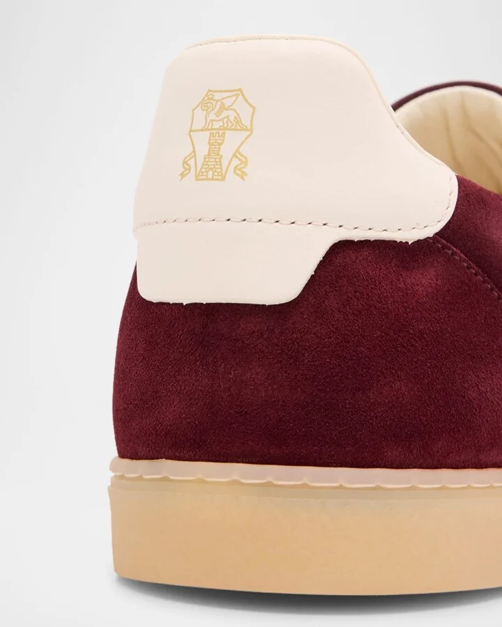 Men's Suede T-Toe Low-Top Sneakers - Image 10
