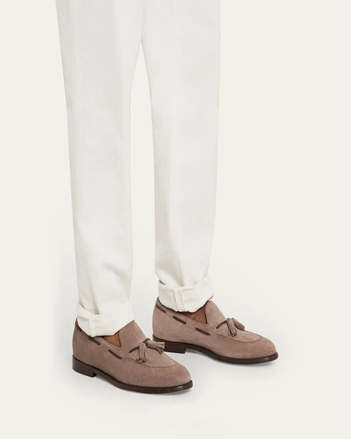 Men's Suede Tassel Loafers - Image 2