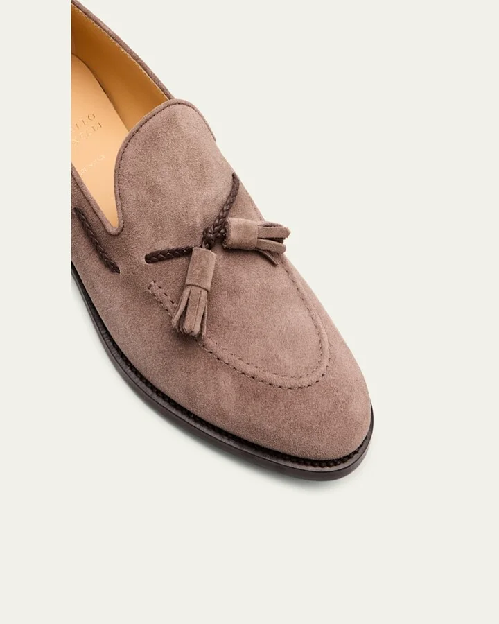 Men's Suede Tassel Loafers - Image 3