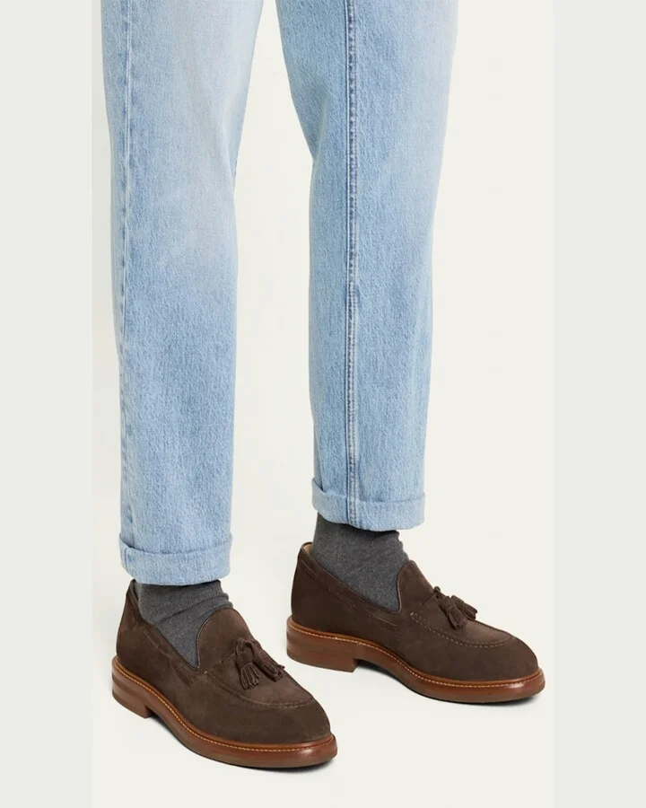 Men's Suede Tassel Loafers - Image 9