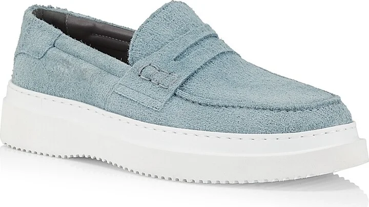 Men's Summer Vibes Suede Platform Penny Loafers - Light Blue - Size 10 - Image 2