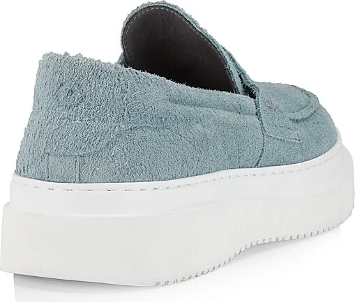 Men's Summer Vibes Suede Platform Penny Loafers - Light Blue - Size 10 - Image 3