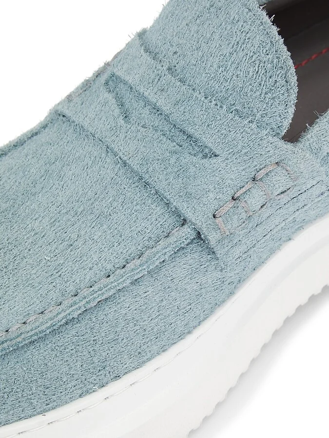 Men's Summer Vibes Suede Platform Penny Loafers - Light Blue - Size 10 - Image 6