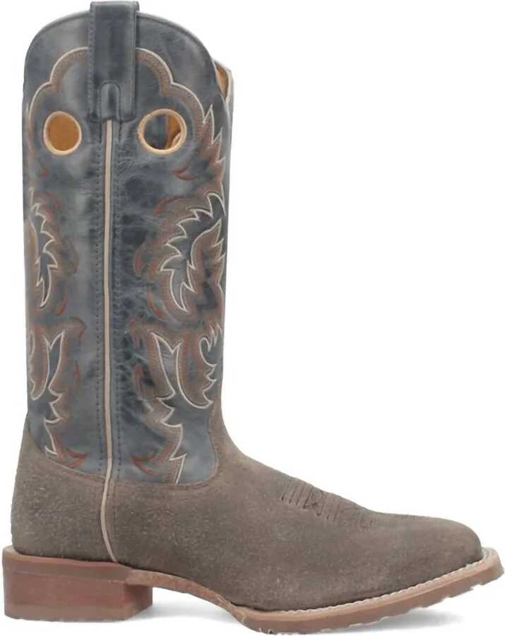 Men's Summit 13" Cowboy Approved Boot In Grey/blue