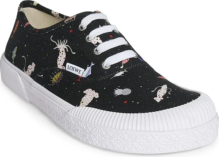 Men's Suna Fujita x LOEWE Deep Sea Terra Vulca Low-Top Sneakers - Black Multicolor - Size 6 - Image 2