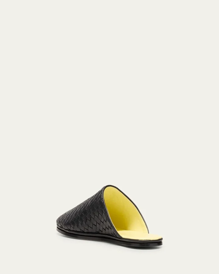 Men's Sunday Open-Back Intrecciato Leather Slippers - Image 5