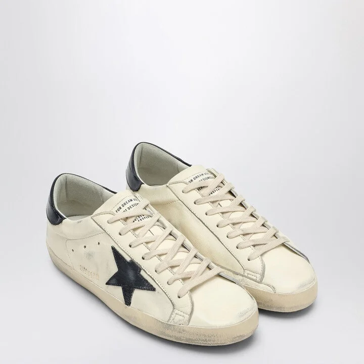 Men's Super-Star Beige/Blue Low Sneaker