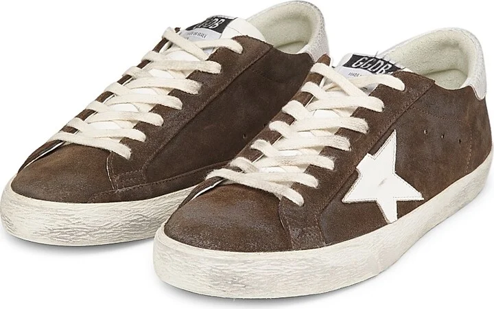 Men's Super-Star Classic Leather Sneakers - Brown White - Size 8 - Image 2