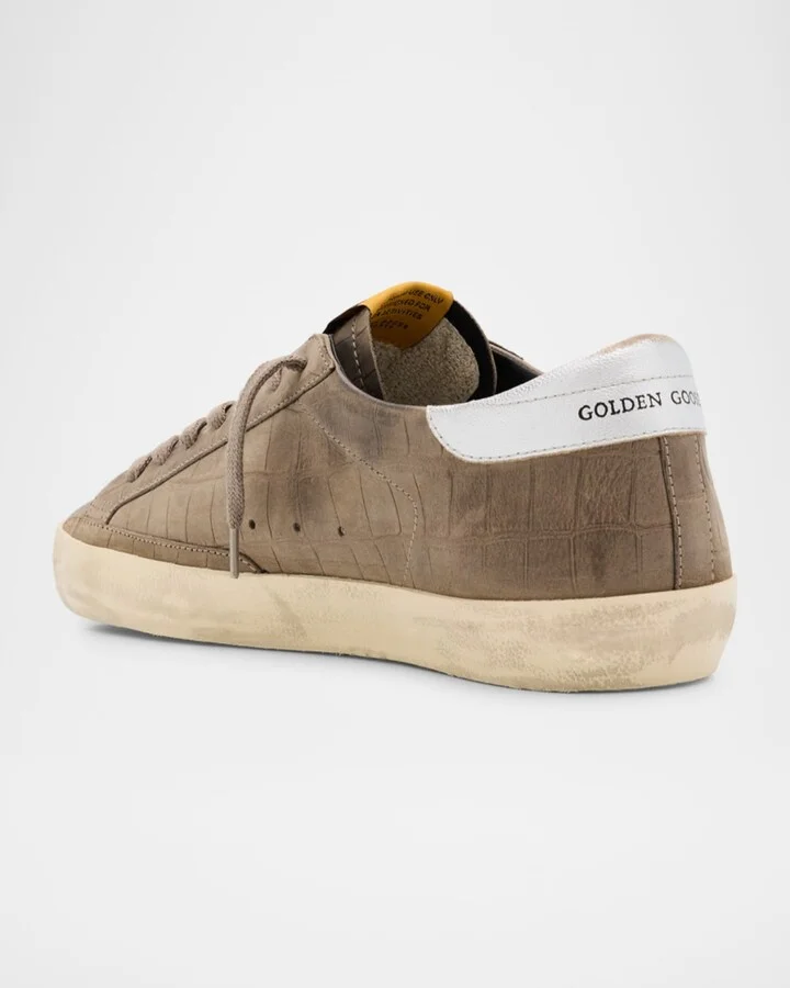 Men's Super-Star Croc-Printed Nubuck Leather Sneakers, Exclusive - Image 2