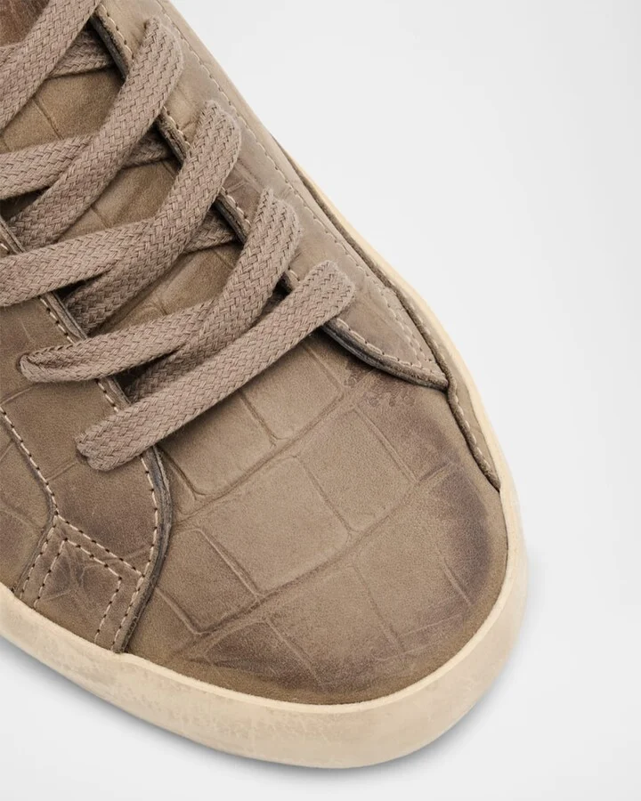Men's Super-Star Croc-Printed Nubuck Leather Sneakers, Exclusive - Image 3