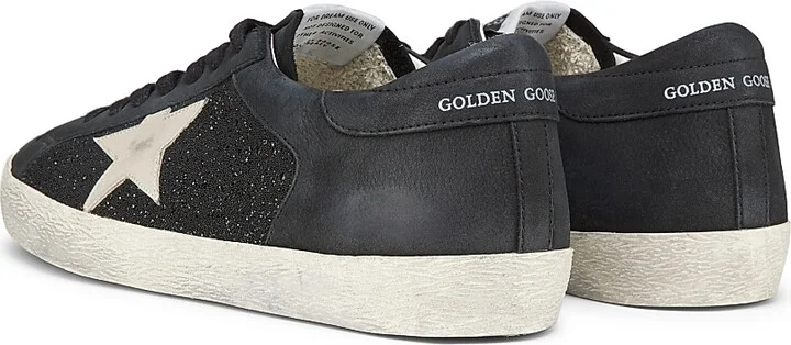 Men's Super Star Crystal-Embellished Leather Sneakers - Black Grey Morn - Size 6 - Image 3