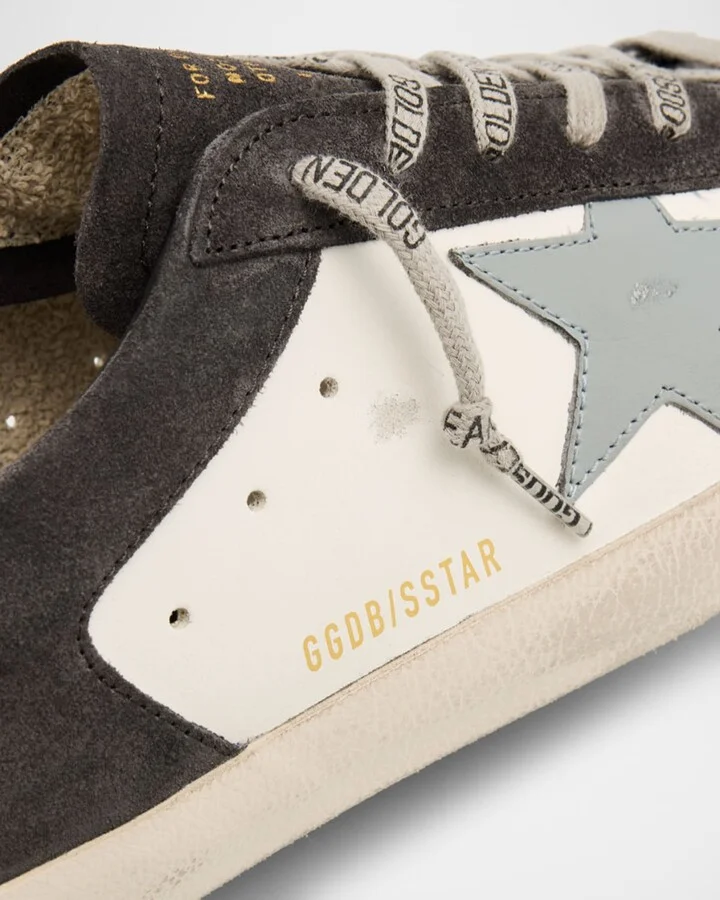 Men's Super-Star Leather and Suede Low-Top Sneakers - Image 2