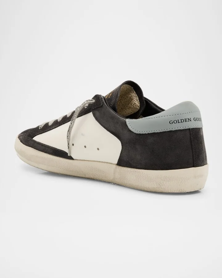 Men's Super-Star Leather and Suede Low-Top Sneakers - Image 3