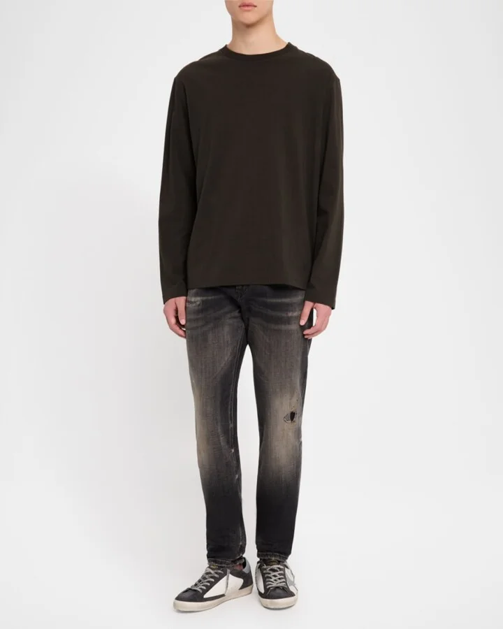 Men's Super-Star Leather and Suede Low-Top Sneakers - Image 4
