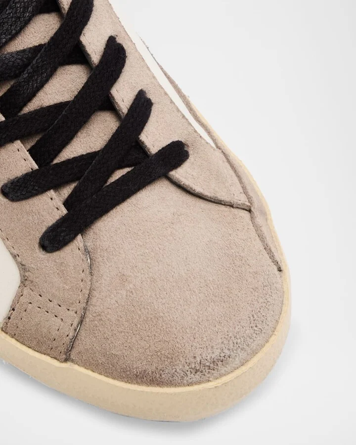 Men's Super-Star Leather and Suede Low-Top Sneakers - Image 3