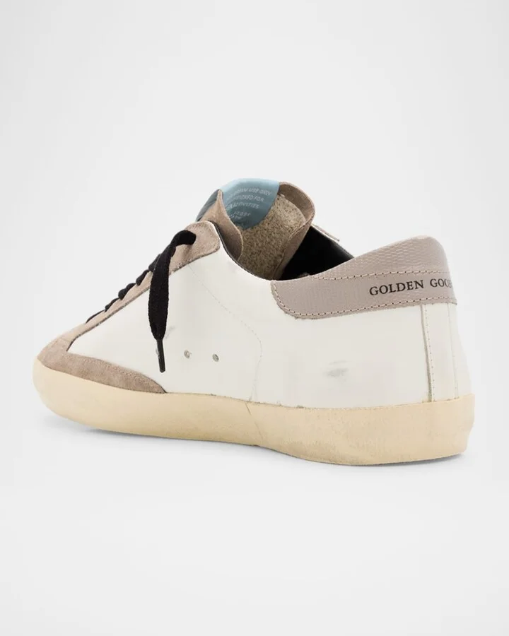 Men's Super-Star Leather and Suede Low-Top Sneakers - Image 5